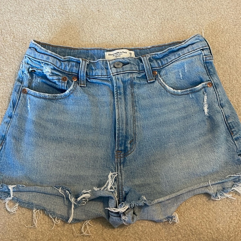 Jean shorts mom short high rise